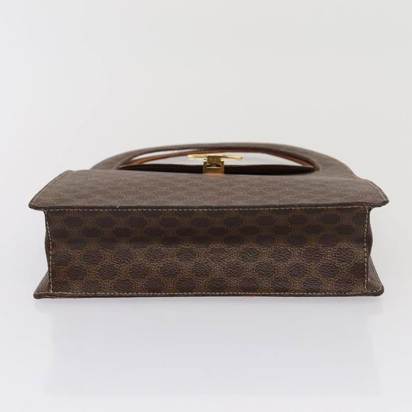 CELINE Macadam Canvas Hand Bag PVC Leather Brown Auth 82864 - Picture 5 of 16